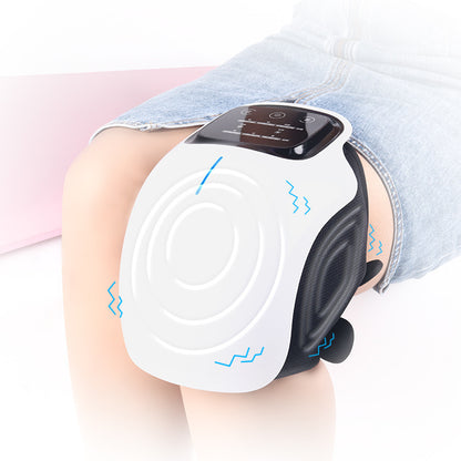 Heating knee support with intelligent massager