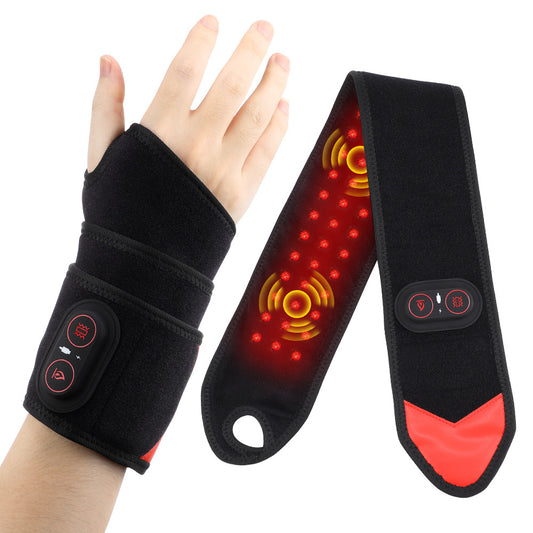 Red Light Therapy Wrist Wrap with Heat and Vibration