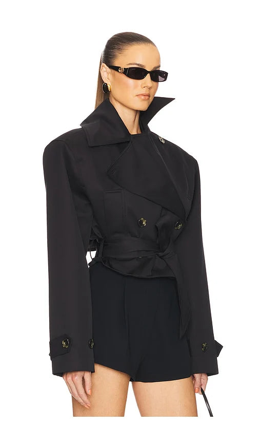 Flambeaux Oversized Cropped Trench